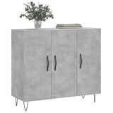 Sideboard Concrete Grey 90x34x80 cm Engineered Wood 828104