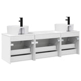 Bathroom Cabinet Set 3 pcs High Gloss White 49 x 44.5 x 65 cm 3405751
