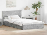 Storage Bed Concrete Grey 100 x 200 cm Engineered Wood 3410829