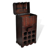 Wooden Wine Rack for 9 Bottles with Storage 240506