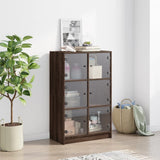 Highboard with Doors Brown Oak 68x37x109 cm Engineered Wood 3295856