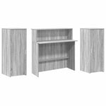 Reception Desk Grey Sonoma 180x50x103.5 cm Engineered Wood 3324210