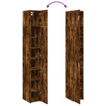 Slim Storage Cabinet Smoked Oak 30x42.5x225 cm Engineered Wood 3281263
