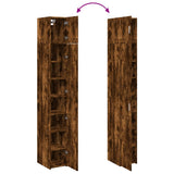 Slim Storage Cabinet Smoked Oak 30x42.5x225 cm Engineered Wood 3281263