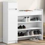 ZNTS Shoe Cabinet White 100.5x28x100 cm Engineered Wood 840422