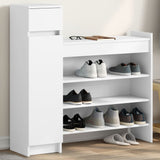 Shoe Cabinet White 100.5x28x100 cm Engineered Wood 840422