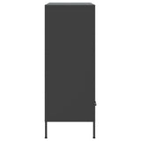 Highboard Black 68x39x101.5 cm Steel 843108