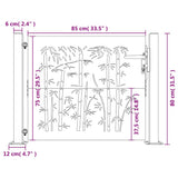 Garden Gate 100x75 cm Corten Steel Bamboo Design 153238