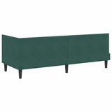 Corner Bed Frame with Headboard Dark green 80 x 200 cm Velvet 42016410