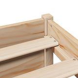Bookcase Bed without Mattress 140x190cm Solid Wood Pine 3322385