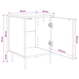 Bedside Cabinet BONN 2 pcs Black Oak 36 x 33 x 51 cm 8007254