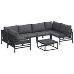 Garden Sofa Set Anthracite Steel 3378967