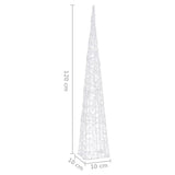 Acrylic Decorative LED Light Cone Blue 120 cm 328965