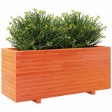 Garden Planter Wax Brown 110x40x49.5 cm Solid Wood Pine 3282561