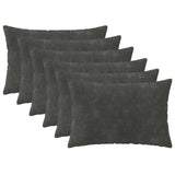 Cushion Cover 6 pcs HEERLEN Anthracite 50 x 75 cm 911692