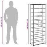 Shoe Rack Grey Non-woven fabric , steel Medium 337259