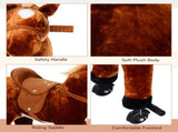 Plush Walking Horse Ride On Toy with Wheels and Realistic Sounds Rocking Horse for Girls Boys 2 T3398P422155