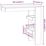 ZNTS Wall Bar Table Sonoma Oak 102x45x103.5 cm Engineered Wood 811784