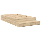 Storage Bed Frame with Drawer Sonoma Oak 236.5 x 120 x 31.5 cm 3335631