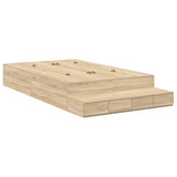 Storage Bed Frame with Drawer Sonoma Oak 120 cm Engineered Wood 3335631