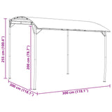 Gazebo 3 x 3 x 2.55 m Green Powder-Coated Steel and Fabric 42030534