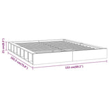 Bed Frame without Mattress White 135x190 cm Double Double Solid Wood 820712