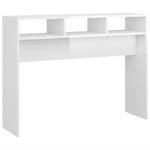 ZNTS Console Table High Gloss White 105x30x80 cm Engineered Wood 808311