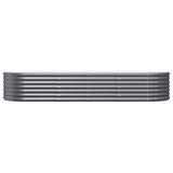 Garden Raised Bed Galvanised Steel 224x80x36 cm Anthracite 318921