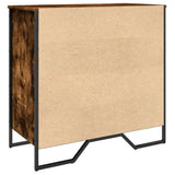 Shoe Cabinet Smoked Oak 80x38x78 cm Engineered Wood 848651