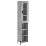 Highboard Concrete Grey 34,5x34x180 cm Engineered Wood 3199373