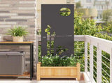 Garden Privacy Screen Black 50 x 140 cm Cold-rolled steel 876315