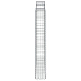 Arched Gabion Baskets 3 pcs 200x30x220/240 cm Galvanised Iron 3146237