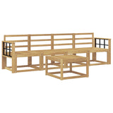 Outdoor Sofa Set 5 pcs White 59 x 59 x 37 cm Solid Acacia Wood 3387218