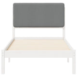 Bed Frame with Upholstered Headboard Light Grey 80 x 200 cm 877943