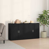 Sideboard 2 pcs Black Oak 79 x 38 x 80 cm Engineered Wood 3334310