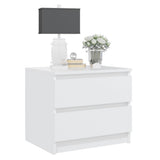 Bed Cabinets 2 pcs White 50x39x43.5 cm Engineered Wood 806194