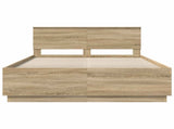 Bed Frame Sonoma Oak 140 x 200 cm Engineered Wood 3408168