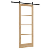 Sliding Door Manual ORKDAL Brown 78 x 202 cm Wood and metal 3332439
