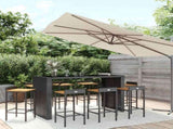 9 Piece Garden Bar Set Black Poly Rattan& Solid Wood Acacia 3187688