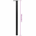 4 Height Adjustable Table Legs Black 1100 mm 242141