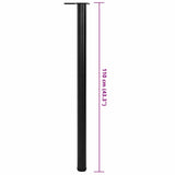 4 Height Adjustable Table Legs Black 1100 mm 242141