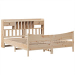 ZNTS Bed Frame without Mattress 180x200 cm Super King Solid Wood Pine 3323368