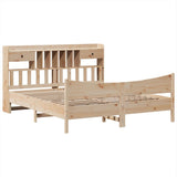 ZNTS Bed Frame without Mattress 180x200 cm Super King Solid Wood Pine 3323368