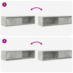 ZNTS TV Cabinet Concrete Grey 100x31x25.5 cm Engineered Wood 861478