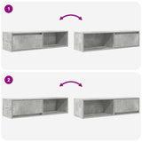 ZNTS TV Cabinet Concrete Grey 100x31x25.5 cm Engineered Wood 861478