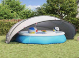Pool Dome Folding Manual Grey and Orange 500 x 500 x 236 cm 42001123