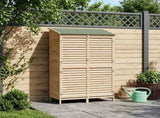 Garden Shed Natural 106 x 56 x 176.5 cm Solid Fir Wood 42033464