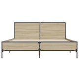 Bed Frame without Mattress Sonoma Oak 150x200 cm 3280003