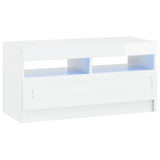5 Piece LED TV Cabinet High Gloss White Engineered Wood 3417006