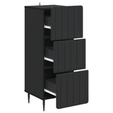 Drawer Cabinet Black 33 x 34.5 x 92 cm Engineered Wood 894386